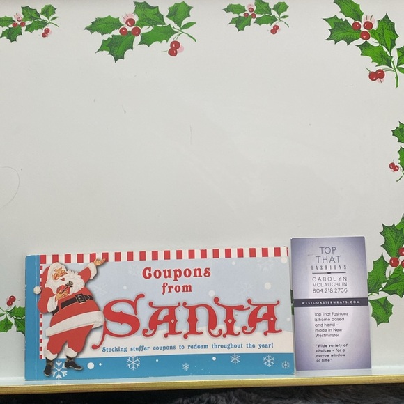 Vintage Lacquerware Tray - Red and White with cute coupon book - Picture 3 of 16